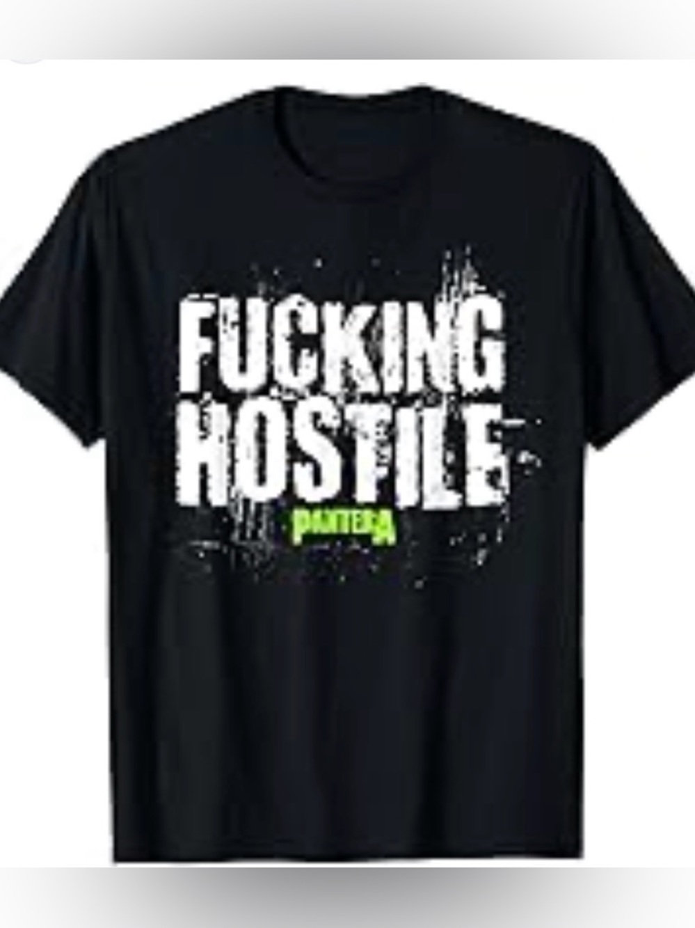 Pantera Official F-ing Hostile Ladies Black Pantara Short Sleeve T-shirt